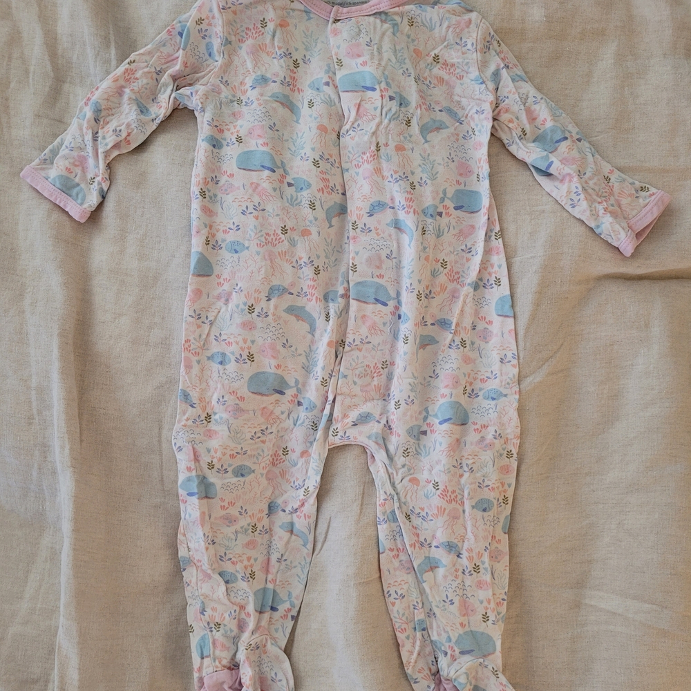 Magnetic Me Pink and Blue Whale & Floral Footie